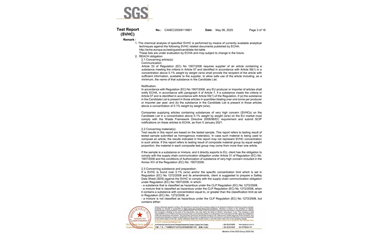 環保測試報告 SVHC CANEC25009119801